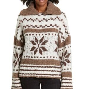 Smythe snowflake alpaca blend sweater